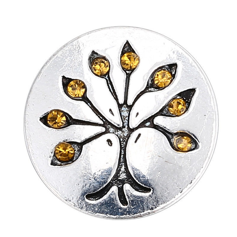Gold Crystal Tree of Life Snap for Snap Jewelry